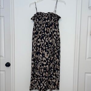H&M Black and Brown Leopard Print Hannah Dress size XL